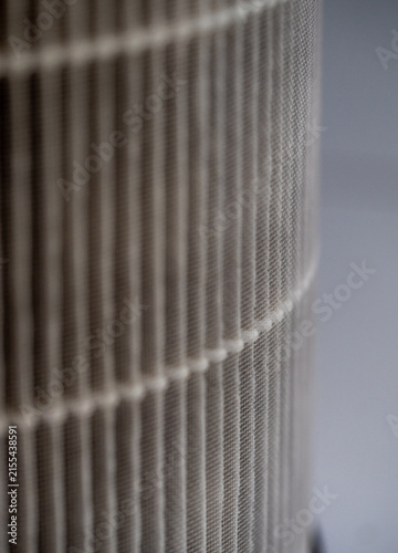 Surface of nylon mesh and filter paper in the dust filter