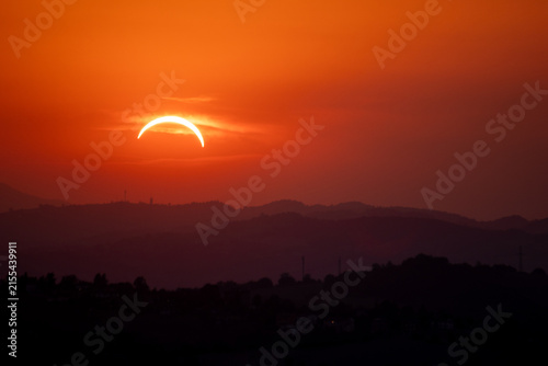 sunset in the mountains