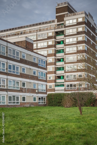 Council apartment blocks on the York Way Estate in Islington, London, UK