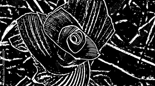 Abstract Black and White Agricultural Swirlabstract grunge background