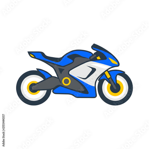 Dynamic Modern Sport Motorcycle Vector Graphic Illustration Design for Transportation Concepts