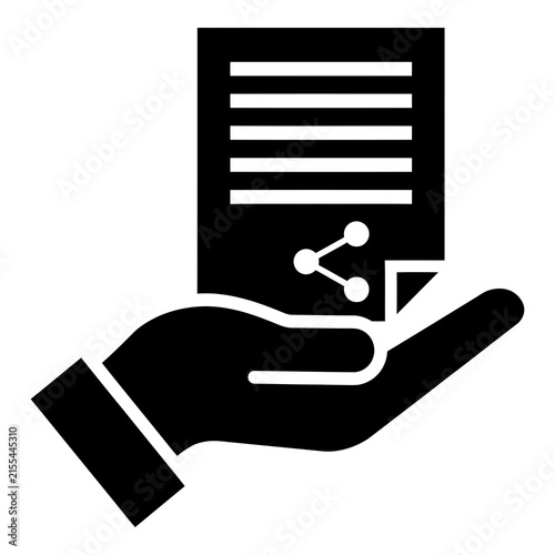 hand holding document with graph and lines