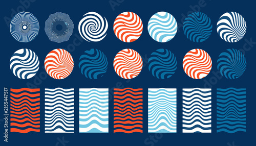 Abstract Geometric Patterns: Circles & Rectangles, Optical Illusion Art