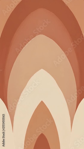 Warm Terracotta Arch Rainbow Design Boho Abstract Background