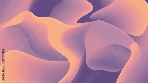 Silky Purple Orange Fluid Wavy Abstract Background Satin