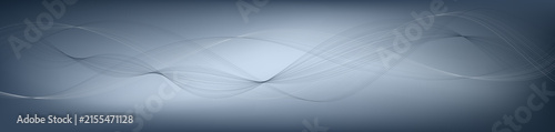 Web header background with flowing digital wave lines on a dark steel blue gradient backdrop. Minimalist high-tech banner layout designed for industrial websites, IT infrastructure, automation systems