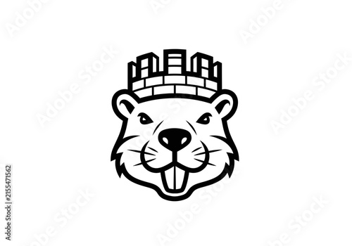 Beaver head castle crown logo.