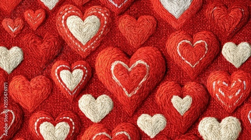 Heart shapes textured background