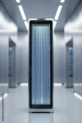 Advanced AI Model Training Server in Futuristic Data Center