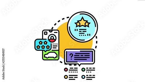 User appreciation and digital endorsement concept featuring a mobile application receiving stars from customer feedback, online reviews and satisfaction