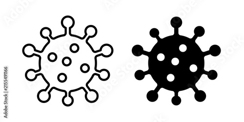 virus icon simple clipart collection