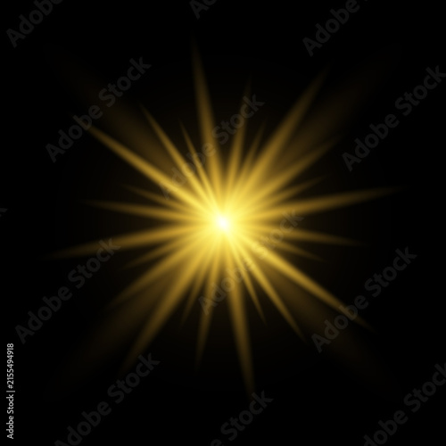 Bild auf Leinwand A vibrant and dazzling lens flare effect showcasing a bright starburst like illu