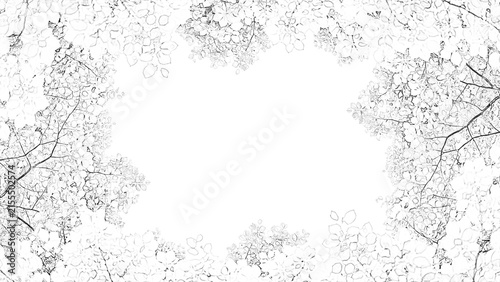 Detailed fern frond illustration with delicate lines and textures sits on transparent background foliage botanical herbarium plant leaves vector drawing sketch intricate organic