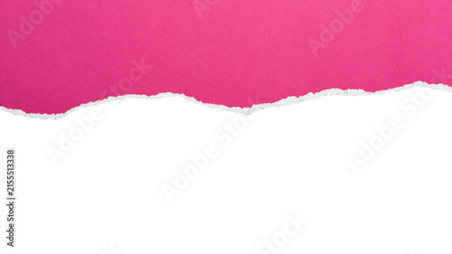 Torn pink paper background with soft white space
