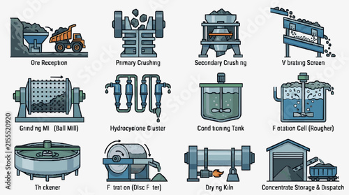 Professional Illustrated Guide to Mineral Processing Stages Step by Step Extraction and Refinement Equipment