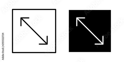 Foto Expand icon flat logos kit. EPS10