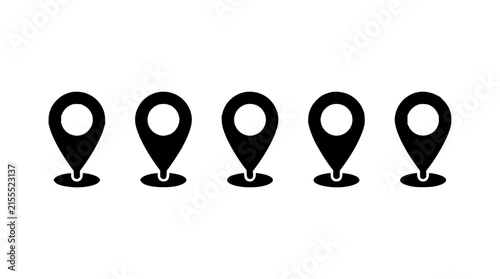 Minimalist flat icons set with geometric shapes featuring arrows, circles, squares, and triangles with clean lines and modern style