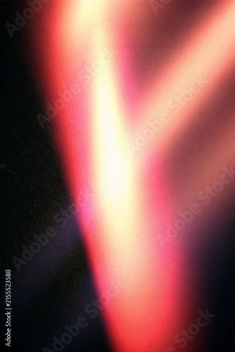 Pink light leak film overlay with retro grain, noise and flare on black background, vintage analog burn effect for posters, photo editing, cinematic design and mockups.