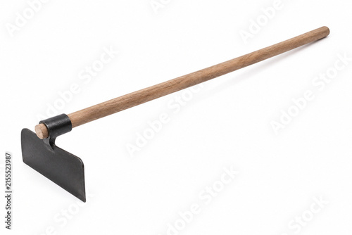 Traditional Garden Hoe on White