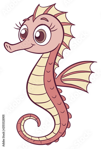 cute seahorse cartoon