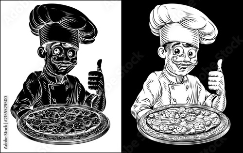 Pizza Chef Vintage Style Pi...
