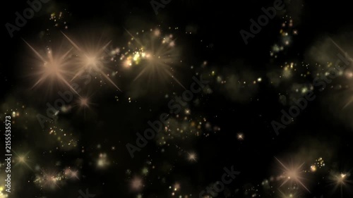 Scattered Golden Glowing Stars And Dust On Black Background
Scattered golden star flares, light sparks, and faint smoke drift diagonally across a solid black background.