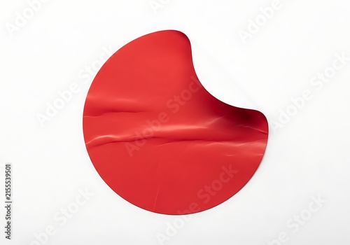 A red smear of lipstick on a white background