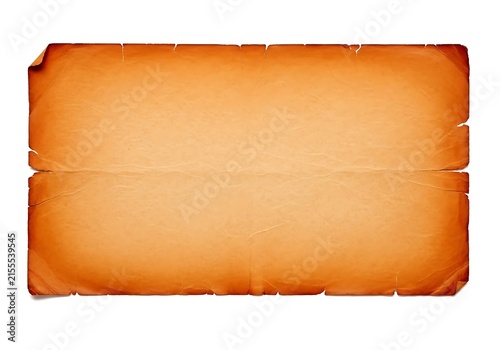 A close up of a piece of orange paper