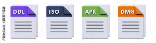 3D Software and Installation File Format Icons Set