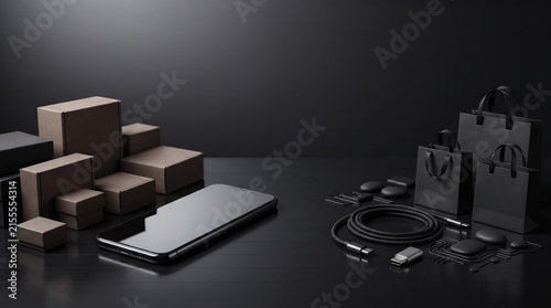 Cyber Monday Online Shopping and Ecommerce Concept