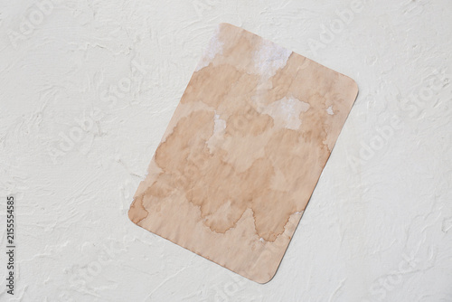 Old paper sheet with stains...
