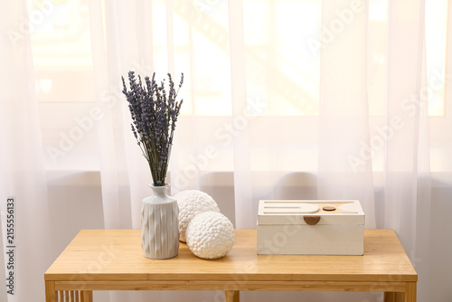 Vase with beautiful lavende...