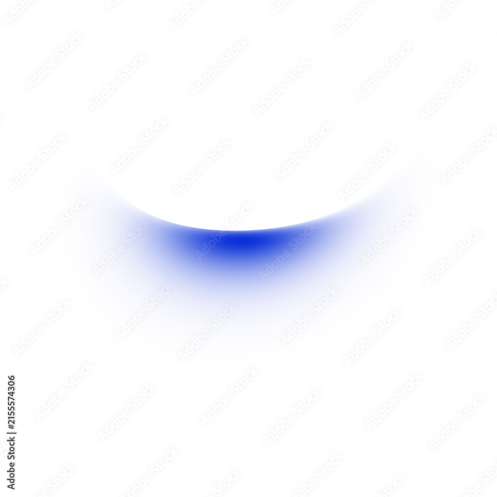 Obraz premium Minimalist Glowing Blue Light Shapes Set on White Background
