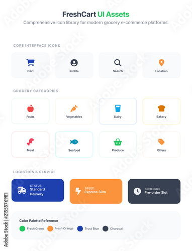 Grocery Website Icon Set
