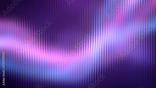 Photography Abstract wavy purple and pink light patterns on ribbed textured glass with selec
