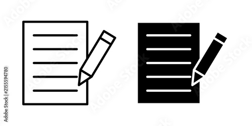pen paper icon vector logo collection