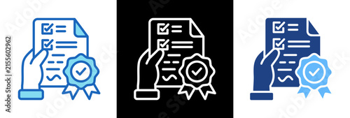 Certified Document Handling triplestyle color illustration