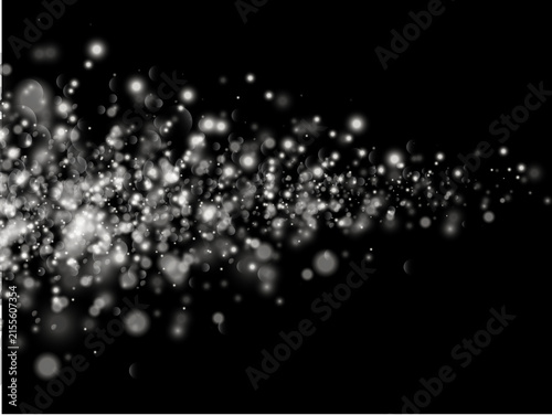 Soft glitter waves move across the frame. Brilliant dots shimmer in different sizes. Decorative particles create an elegant mood.