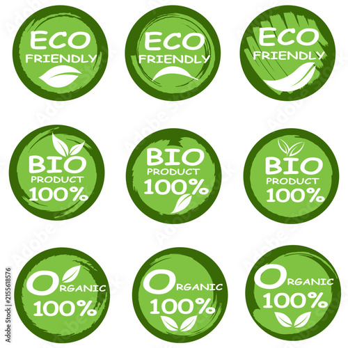 set of eco labels