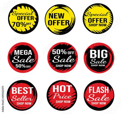 set of discount labels