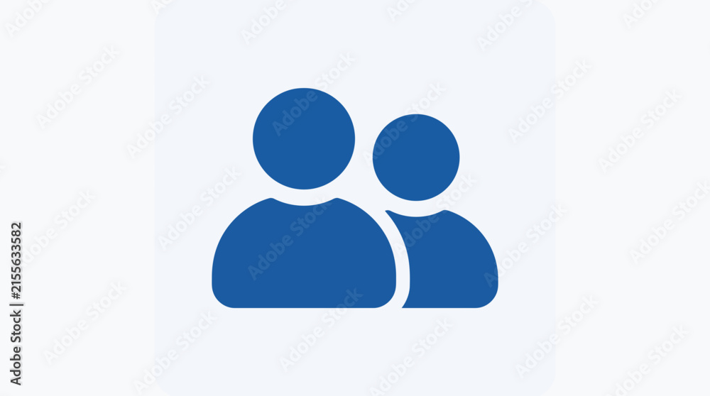 Fototapeta premium User Icon Group Symbol of Two People Silhouettes