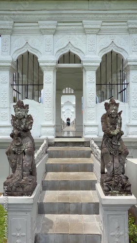 Bridge to the Water Palace Taman Ujung in Bali Island, 
Amlapura, Bali, Indonesia