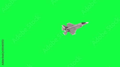 Military Jet Flying Green Screen Chroma Key