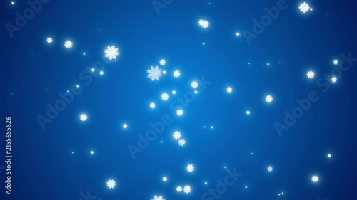Snow falling down slowly 4K animation on Green screen. Christmas falling snow. Snowfall in holidays on chroma key background.