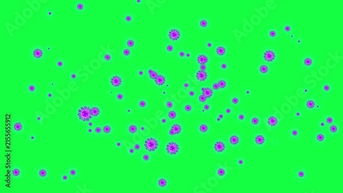 Animation showing Ebola virus disease floating in organs against a background.