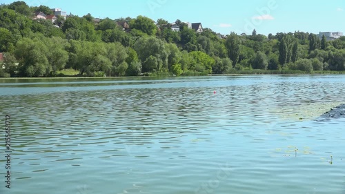 River water pollution during hot summer periods. Adverse epidemiological conditions. Environmental and sanitary monitoring concept.