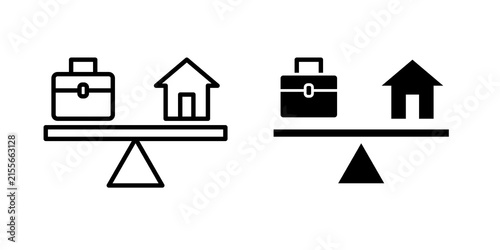 work life balance icon collection for website