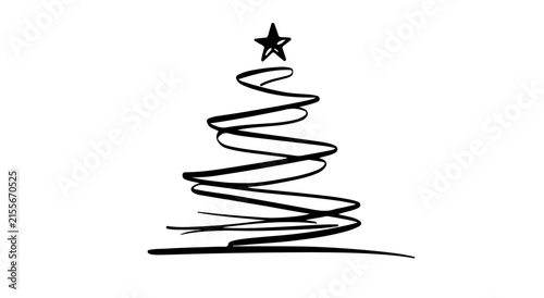 Merry Christmas greeting with a simple tree design for the holiday season