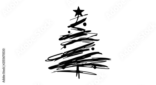Merry Christmas greeting with a simple tree design for the holiday season