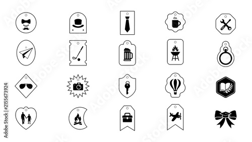 Minimalist black and white for various activities and